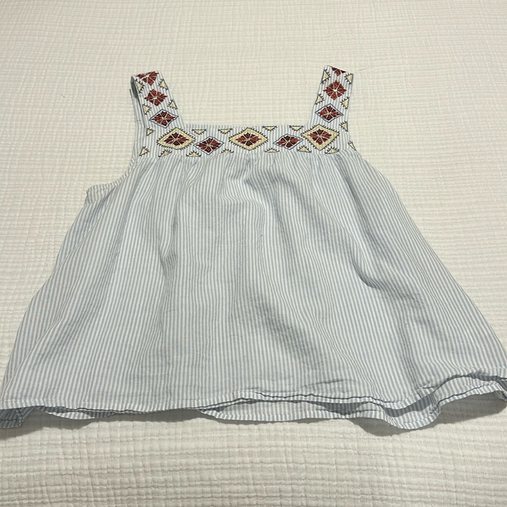 Madewell Pinstriped Flowy Tank